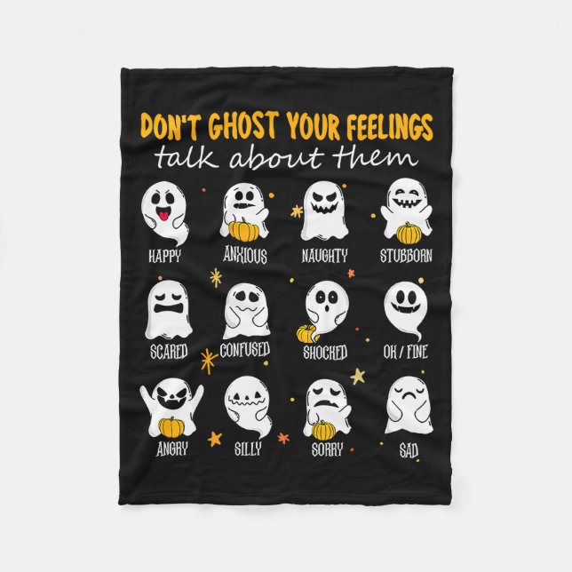 Couverture Polaire Halloween School Counselor Don't Ghost Your Feelin (Devant)
