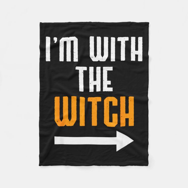 Couverture Polaire Halloween Shirts For Men I'm With The Witch Funny  (Devant)