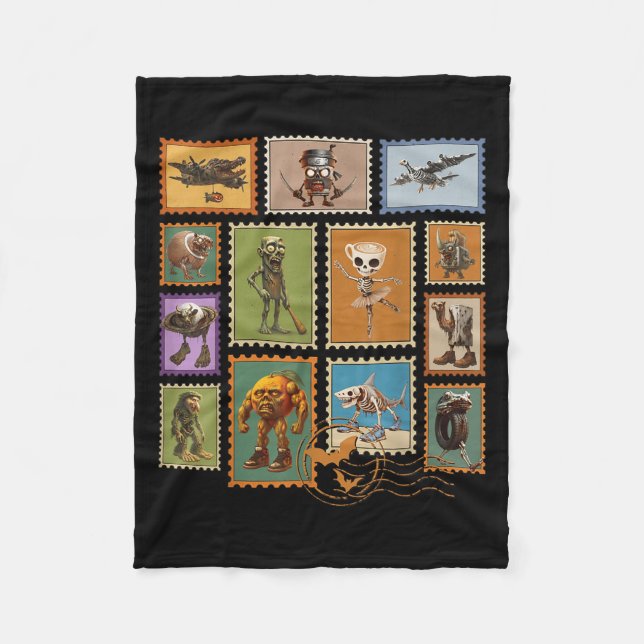 Couverture Polaire Halloween Stal Stamps Italian Brainrot Zombie  (Devant)