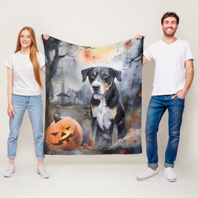 Couverture Polaire Halloween Suisses du Grand Suisses avec la peur Ci (En situation)