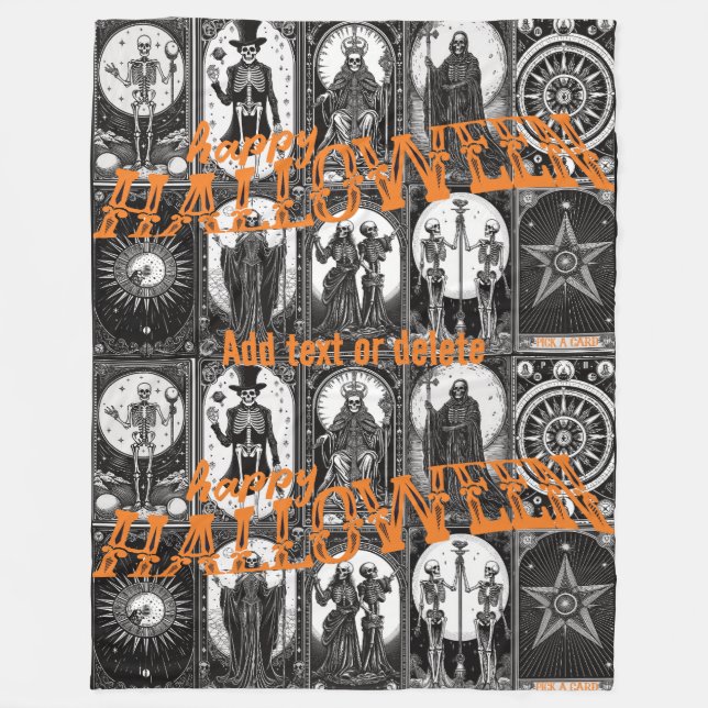 Couverture Polaire Halloween Tarot Orange Cosplay Spooktacular Party (Devant)