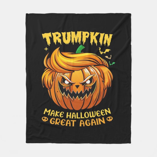 Couverture Polaire Halloween Trumpkin - Rendre Halloween grand à nouv (Devant)