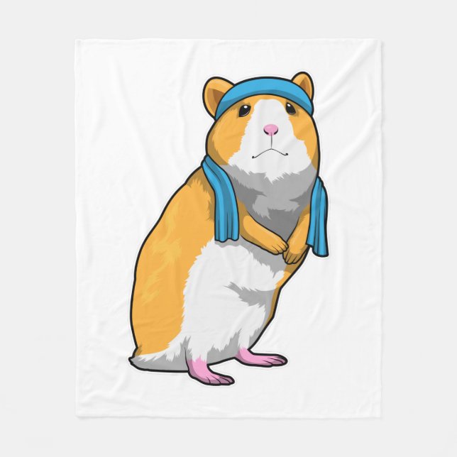 Couverture Polaire Hamster à Fitness avec serviette (Devant)