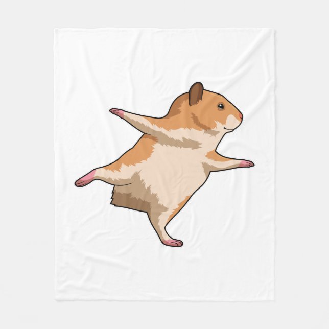 Couverture Polaire Hamster au Yoga Stretching Legs (Devant)
