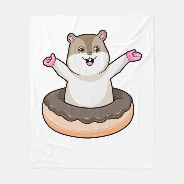Couverture Polaire Hamster avec de l'âne au chocolat (Devant)