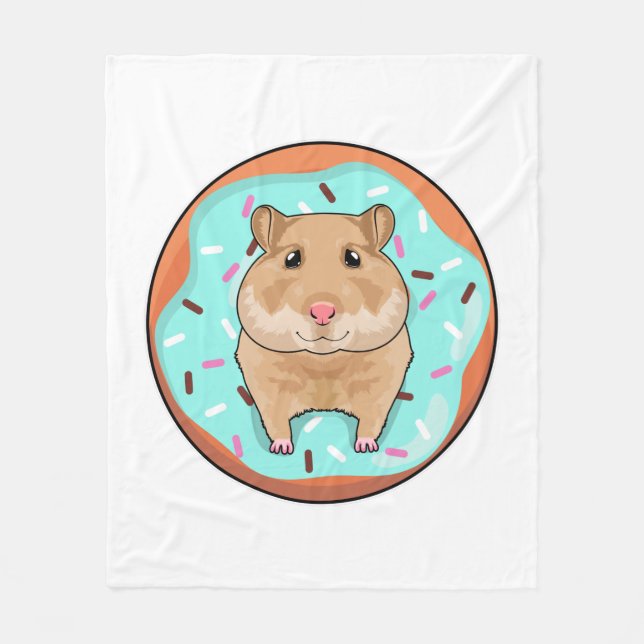 Couverture Polaire Hamster avec Donut (Devant)