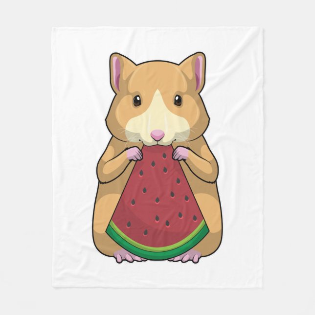 Couverture Polaire Hamster with Watermelon (Devant)