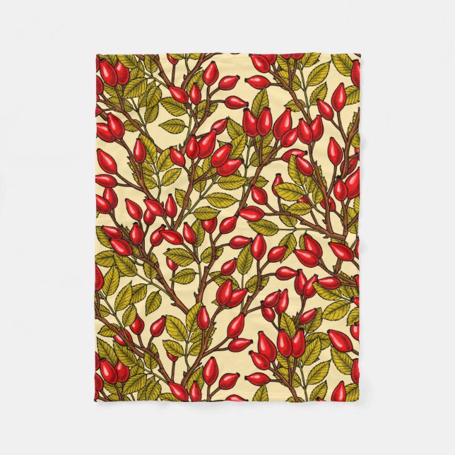 Couverture Polaire hanches roses, rouge, vert, jaune (Devant)