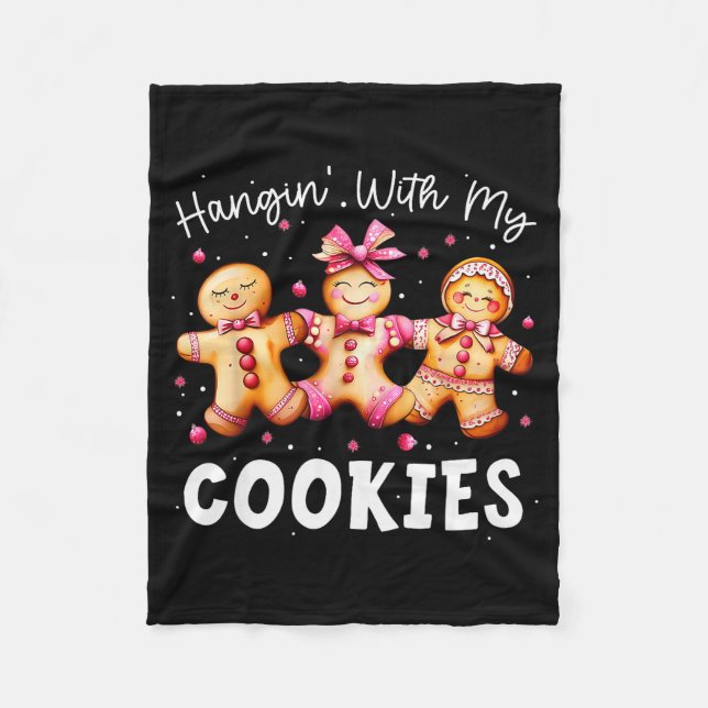 Couverture Polaire Hangin With My Cookies Gingerbread Women Christmas (Devant)