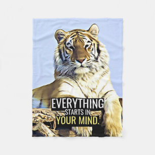 Couverture Polaire Happiness Citer Tout Commence Dans Votre Esprit