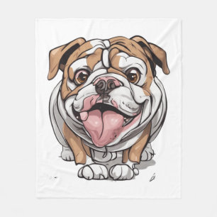 Couverture Polaire Happy Bulldog