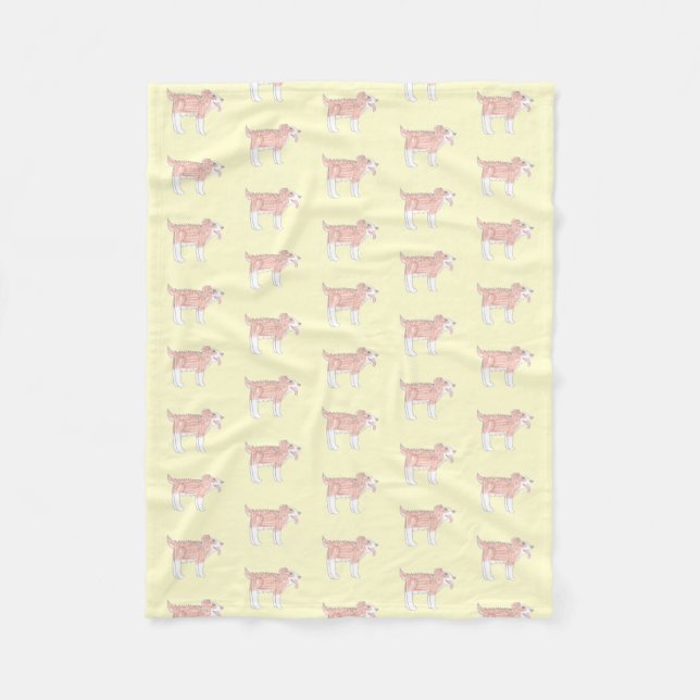 Couverture Polaire Happy Dog Baby Blanket (Small yellow) (Devant)