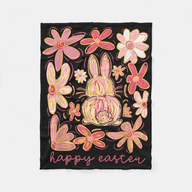 Couverture Polaire Happy Easter Bunny Easter Egg Hunt Squad Easter Wo (Devant)