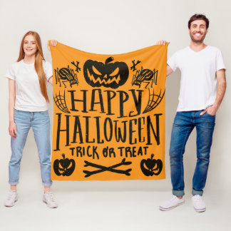 Couverture Polaire Happy Halloween