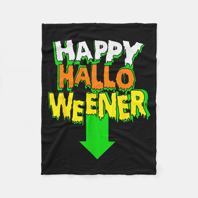 Couverture Polaire Happy Halloweener _ Funny Halloween  (Devant)