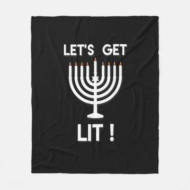 Couverture Polaire Happy Hanukkah Tis The Season Get (Devant)