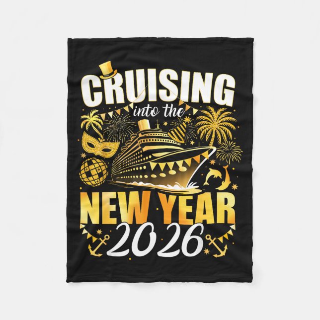 Couverture Polaire Happy New Year 2026 Cruising Into The New Year 202 (Devant)