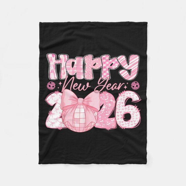 Couverture Polaire Happy New Year 2026 Eve Party Family Matching Men  (Devant)