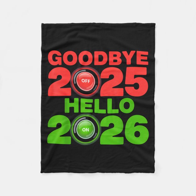 Couverture Polaire Happy New Year 2026 Goodbye 2025 Hello 2026  (Devant)