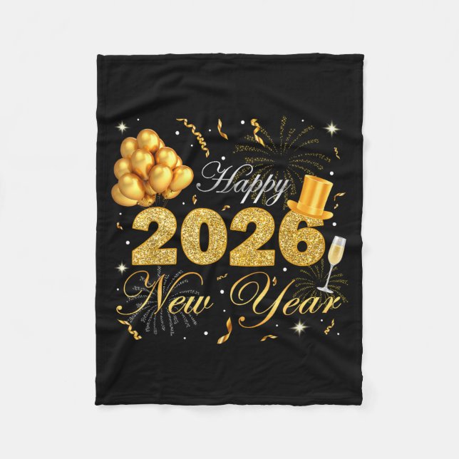 Couverture Polaire Happy New Year Eve Party 2026 Family Matching Cost (Devant)
