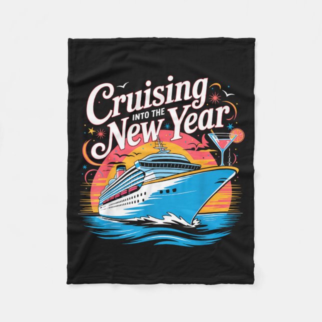 Couverture Polaire Happy New Year Family Cruise Matching Celebration  (Devant)
