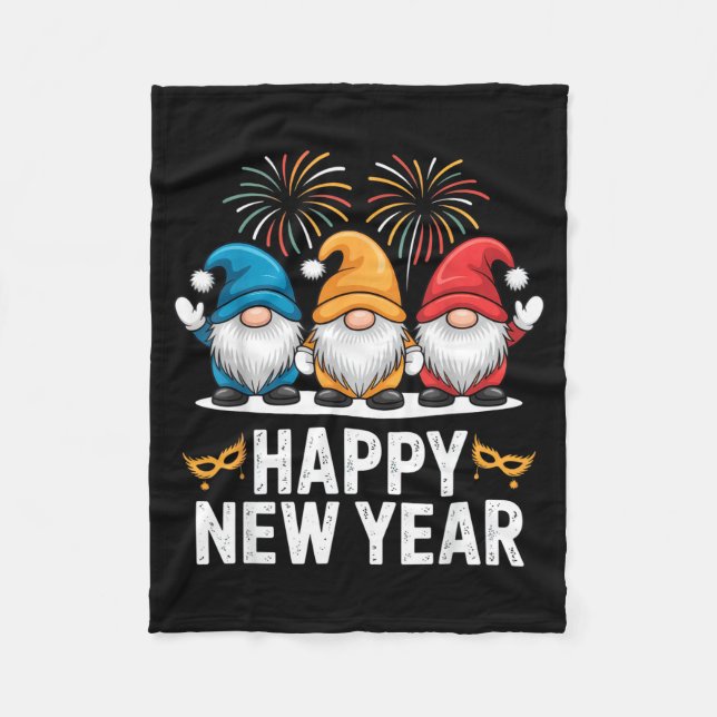 Couverture Polaire Happy New Year Gnomes For Party Lovers And Festive (Devant)