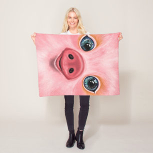 Couverture Polaire Happy Pig Funny Baby Fleece Blanket - Smile