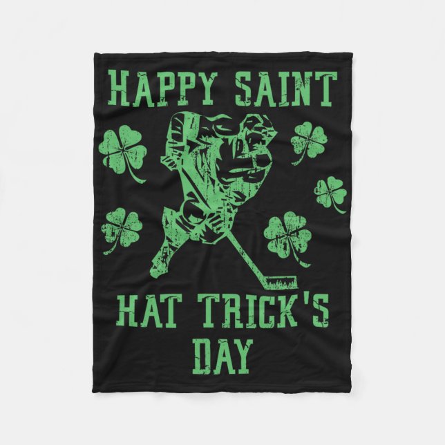 Couverture Polaire Happy Saint Hat Tricks Day Funny St Patrick's Day  (Devant)