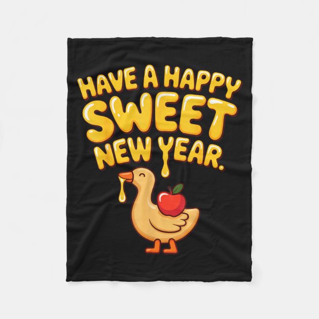 Couverture Polaire Happy Sweet New Year Goose Cookie Rosh Hashanah  (Devant)