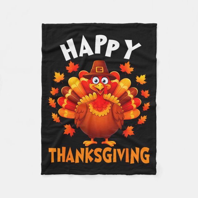 Couverture Polaire Happy Thanksgiving Funny Turkey Family Dinner Than (Devant)