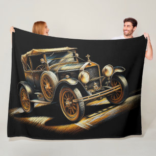 Couverture Polaire Hard Pastel Black Antique Car