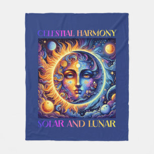 Couverture Polaire Harmonie céleste Soleil et Lune, Astrologie