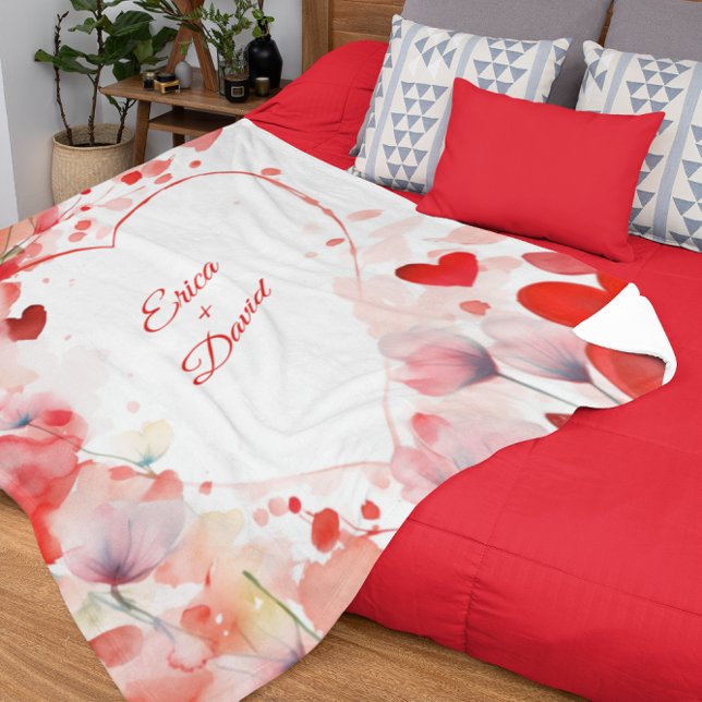 Couverture Polaire Harmonie florale | Amour (Créateur téléchargé)