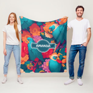 Couverture Polaire Harpy Floral coloré Motif personnalisé