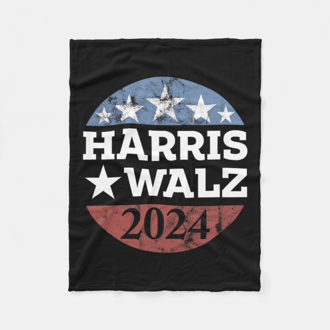 Couverture Polaire Harris &amp ; Tim Walz Pour La Campagne Président  (Devant)