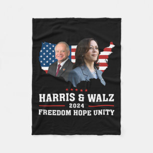 Couverture Polaire Harris W 2024 Freedom Hope Unity Political Kamala