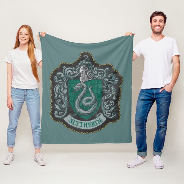 Couverture Polaire Harry Potter | Retro Mighty Slytherin Crest (En situation)