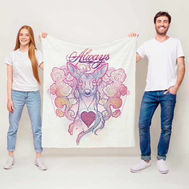 Couverture Polaire Harry Potter Spell | "Toujours" Doe Patronus (En situation)