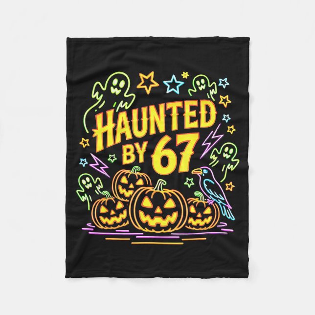 Couverture Polaire Haunted By 67 Funny Ghost And Pumpkin Halloween  (Devant)