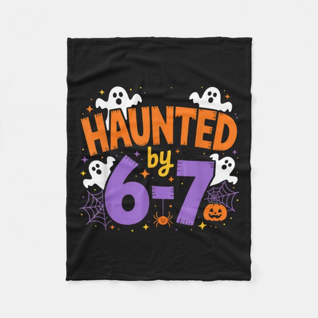 Couverture Polaire Haunted By 6-7 Halloween Ghosts And Sders Design  (Devant)