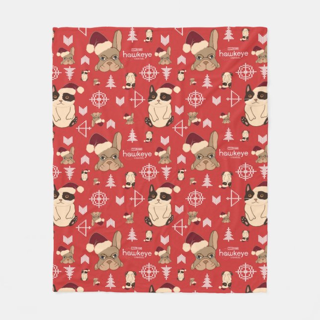 Couverture Polaire Hawkeye Chat & Chien Vacances d'hiver Motif (Devant)
