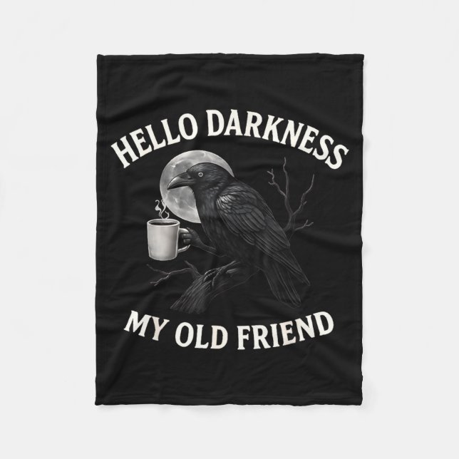 Couverture Polaire Hello Darkness My Old Friend Crow Coffee Soky Hall (Devant)
