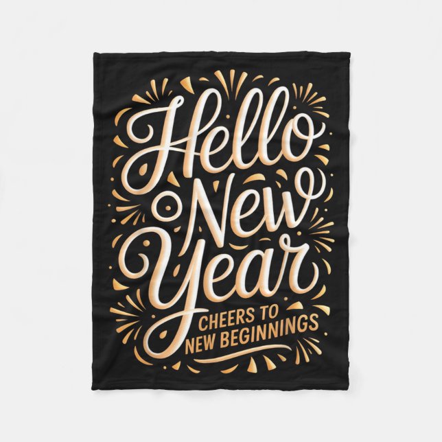 Couverture Polaire Hello New Year Cheers To New Beginnings Celebratio (Devant)