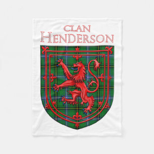 Couverture Polaire Henderson Tartan Scottish Plaid Lion Rampant