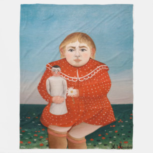 Couverture Polaire Henri Rousseau - Enfant avec poupée