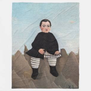 Couverture Polaire Henri Rousseau - Garçon sur les rochers