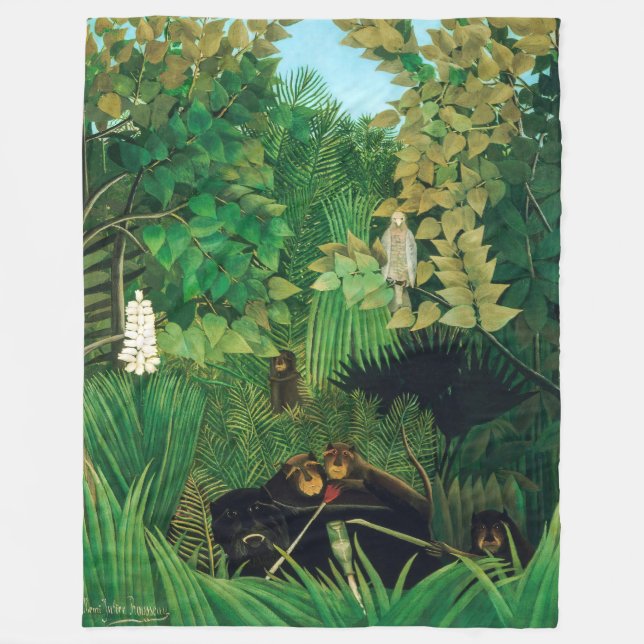 Couverture Polaire Henri Rousseau - Les Joyeux Jesters (Devant)