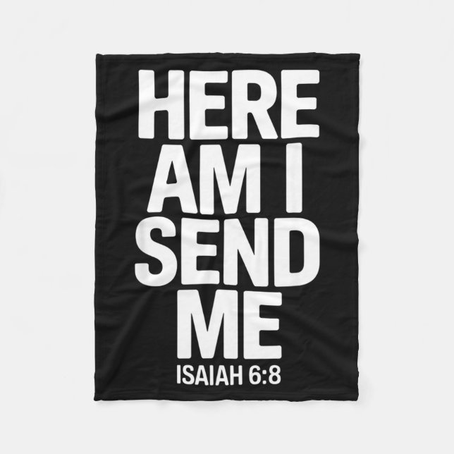 Couverture Polaire Here Am I Send Me Isaiah 6 8 Missionary Scripture  (Devant)