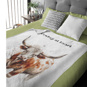 Couverture Polaire Héritage Longhorn, personnalisé  