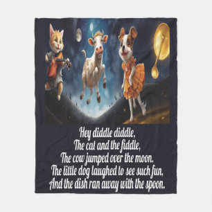 Couverture Polaire Hey Diddle Diddle - Nursery Rhyme Fleece Blanket